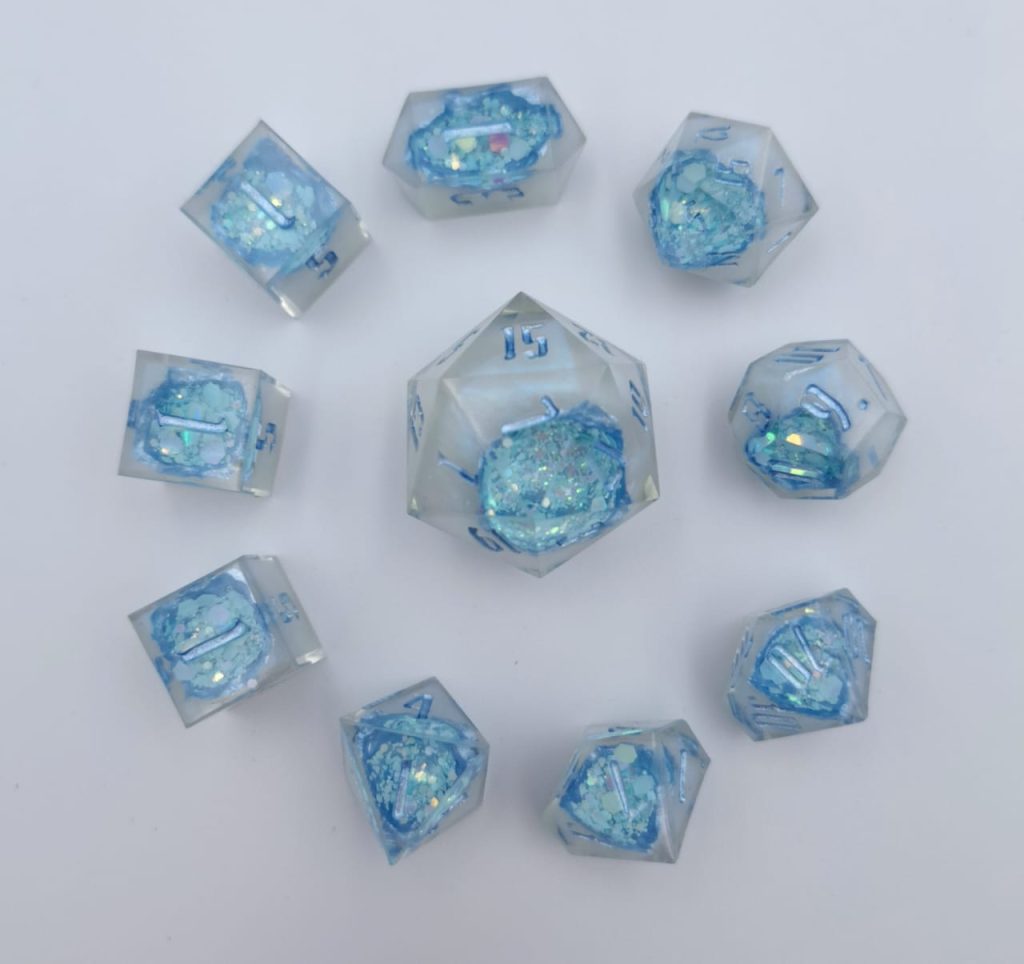 Opal Geode Dice Set